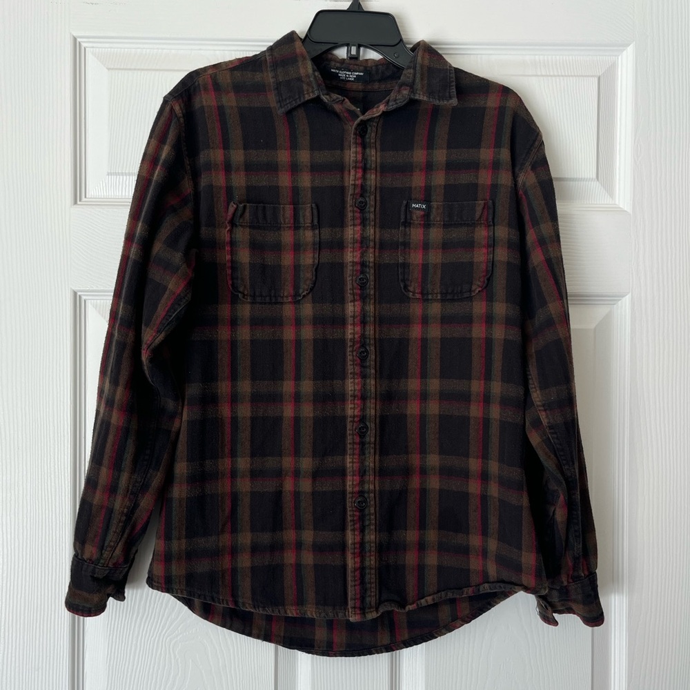Matix Plaid Button Down Shirt